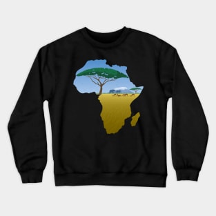 Africa Map Landscape 2 Crewneck Sweatshirt